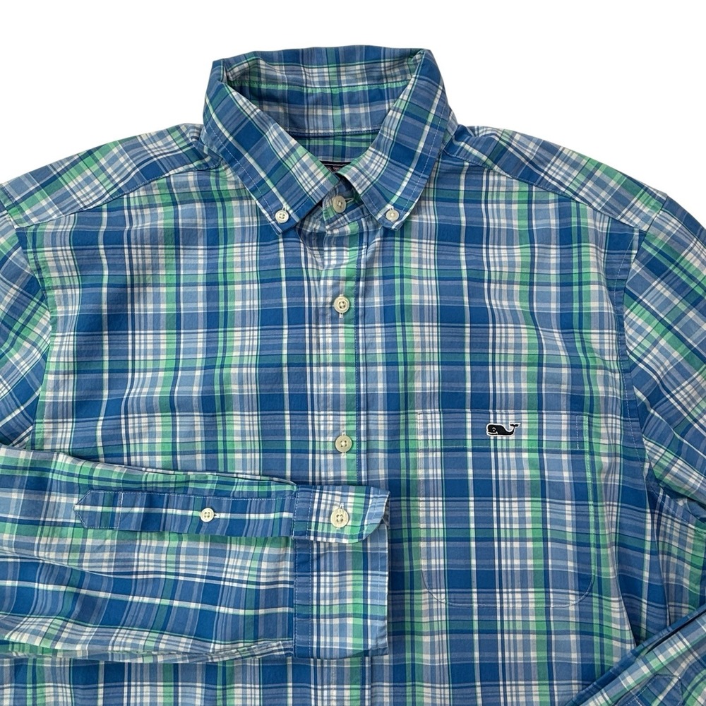 Vineyard Vines Mens M Medium Button-Down Classic Fit Plaid Tucker Fit Shirt - Picture 14 of 16